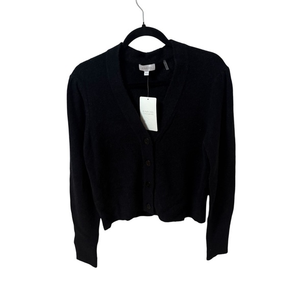 NEW Kinross Stretch Boucle Button Cardigan Cashmere & Cotton Blend - M - Picture 2 of 12